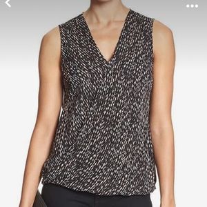 Banana Republic Petite Sleeveless Wrap Blouse
